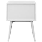 Modway - Dispatch Table de chevet, Blanc-Pattes en chevilles écartées