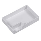 JAM Paper - JAM Paper - Ensemble d'organisateurs de bureau punaisables de luxe - 1 plateau supérieur, 2 plateaux à courrier et 1 porte-stylo - Blanc-Taille des plateaux à papier empilés : 9,75 pouces de large x 12,5 pouces de long x 6 pouces de haut | Taille du pot à stylo : 2 3/4" x 2 3/4" x 3 7/8"