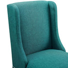 Modway - Baron Tissu rembourré Tabouret de comptoir - Sarcelle - Ensemble de 2-Assemblée requise