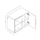 Prepac - Armoire supérieure accrochable HangUps de 30 po - noir-Poignées au fini nickel satiné