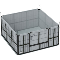 PawHut - Box de Mise Bas pour Chiens de Taille Moyenne/Grande - 48 po L x 48 po l x 23,6 po H-Quatre panneaux, se transforme d'une caisse de mise bas en parc pour animaux