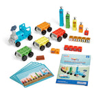 Hand2Mind - Ensemble d'activités MathLink Cubes Train express Numberblocks - Ensemble de 68-Les pièces durables et faciles à manipuler comprennent des roues, des wagons de train avec un moteur et même une bouffée de vapeur !