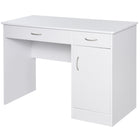 HOMCOM - Bureau d'ordinateur avec tiroirs de rangement - 43,25 po L x 19 po l x 29,75 po H - blanc-Un design simple et élégant convient à la plupart des décorations