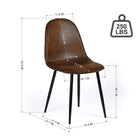 Homy Casa - Chaises d'accueil 4 places, tissu rembourré brun-Lot de 4 pour un bon rapport qualité/prix : Idéal pour les repas familiaux, les réunions ou l'utilisation en bureau.