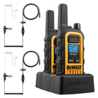 DEWALT - DXFRS300 Talkie-walkie GMRS robuste avec oreillettes de surveillance - lot de 4-22 canaux préréglés sont préréglés avec des codes de confidentialité