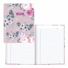 Blueline - Livre de notes A9 Collection Fashion - 9-1/4 po x 7-1/4 po - Lavande Florale-Couverture rigide et lisse
