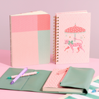 Studio Oh! - Cahier à spirale de format moyen - 5-3/4 po x 8-3/4 po - Ligné - 80 feuilles - Défilé de léopards-6