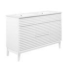 Modway - Render 48" Meuble de salle de bain à double lavabo - Blanc blanc-Matchs non inclus