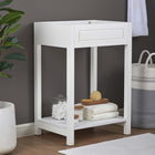 Modway - Altura 24" Armoire de toilette de salle de bain (lavabo non inclus) - Blanc-Capsules de pied non marquées