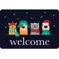 Ashley Productions - The Original Fun Mat - Tapis de Bienvenue - 15 -5" x 23 -5" - Bienvenue aux Amis Furieux-Mesure et design : Le tapis de bienvenue Fury Friends mesure 15,5 po x 23,5 po.