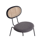 Manhattan Comfort - Ensemble de 4 chaises de salle à manger Jardin 19,09 po style industriel chic, rembourrées, noir et gris-10