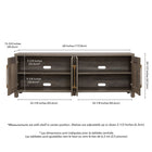 Hudson&Canal - Meuble TV Chabot pour téléviseurs jusqu'à 75" - Chêne gris-Dimensions du produit : 15,75" L x 68" l x 24,5" H