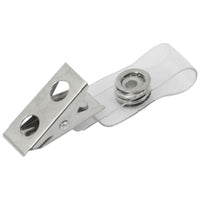 Merangue - Pinces à badges avec sangle - Paquet de 100-Clip pour badge d'identification avec sangle en vinyle