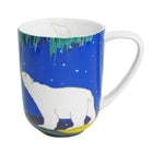 Oscardo - Tasse porcelaine « Sky Watchers » de Dawn Oman - 485 ml-Design d’art autochtone - Observateurs du ciel par Dawn Oman, artiste dénée de Yellowknife, œuvre des Premières Nations célébrant le patrimoine culturel et les traditions