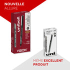uni-ball Stylos à bille roulante Vision - pointe micro (0.5 mm) - Noir - paquet de 8-Les stylos à pointe micro avec encre de qualité archivistique sont parfaits pour les notes, les listes, les signatures et la tenue de dossiers