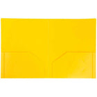JAM Paper - Chemises scolaires à deux pochettes en plastique robuste - jaune - Paquet de 6-Taille : 9,5 x 11,625 pouces | S'adapte facilement aux documents de 8,5" x 11"