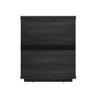 Manhattan Comfort - Table de nuit moderne Evelyn 20" à 3 tiroirs - Gris charbon-Assemblage à domicile requis Tout le matériel inclus