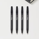 Sharpie - Stylos Sharpie, pointe feutre, pointe fine (0,4 mm), noir, 4 unités-Inclut 4 stylos à pointe feutre noirs