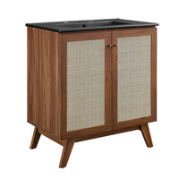 Modway - Soma 30" Vanette de salle de bain - Noir noyer-MDF et panneau de particules