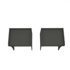 Manhattan Comfort - Lot de 2 tables de chevet Coney 19,68" style mid-century moderne - gris-Assemblage à domicile requis Tout le matériel inclus