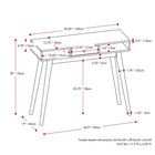 CorLiving - Acerra Table ou bureau d'entrée avec tiroir à motifs abstraits et cubes, blanc-9