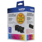 Brother – Cartouches d'encre couleur LC101 (cyan, magenta, jaune) - (LC1013PKS) - Paquet de 3-Les cartouches d’encre authentiques LC1013PKS de Brother sont compatibles avec les imprimantes suivantes : DCP-J152W, MFC-J245, MFC-J285DW, MFC-J450DW, MFC-J470DW, MFC-J475DW, MFC-J650DW, MFC-J870DW et MFC-J875DW.