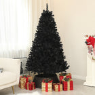 HOMCOM - Sapin de Noël artificiel de 5 pieds avec ouverture automatique - noir-Couleur noire pour l'esprit d'Halloween et de Noël 