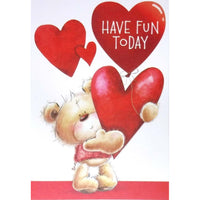 Mill Brook - Cartes De Souhaits De La Saint-Valentin Studio 5-3/8 po x 7-3/4 po / Enveloppes - Paquet de 18 - Câlin d'ours-Cartes de souhaits qualité boutique