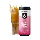 Two Bears - Café et Lait Sans Lactose Latte Au Caramel Sale - 207 mL - Paquet de 6-Zéro sucre raffiné : Naturellement sucré , plein de saveur, sans le choc du sucre
