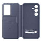 Samsung - Coque Portefeuille à Vue Intelligente pour Samsung Galaxy S24 - Violet-Touchez la couverture pour effectuer des fonctions de base telles que répondre ou rejeter des appels, et mettre en pause votre musique