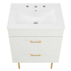 Modway - Daybreak 24" Vanette de salle de bain - Blanc blanc-Tiroirs spacieux