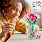 LEGO - Botanicals Les cosmos-3 tiges détaillées de fleurs de cosmos et 2 tiges d’herbe fontaine rouge et duveteuse