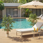 HOMCOM - Arbre banian artificiel 4 pi pour décoration intérieure - vert - lot de 2-Matériau : PEVA, Bois, Ciment, PP 