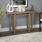 Hudson&Canal - Console Breslow 44" L - Chêne gris vieilli-Fini en chêne gris vieilli aspect bois