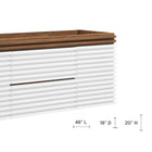 Modway - Render 48" Armoire de lavabo compatible avec un seul lavabo (non inclus) - Noyer blanc-Calleton de montage compatible avec les cloisons sèches