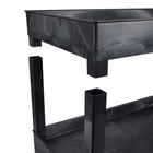 Luxor - Chariot utilitaire polyvalent à trois plateaux cuvettes Luxor TUFFY XL - 32" L x 18" P - noir-Conçu en noir pour s'intégrer dans une variété d'environnements tout en masquant la saleté et l'usure