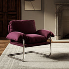 Modway - Ansel Performance Velvet Chaise d’accent - Mûrier-Siège rembourré fixe