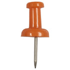 JAM Paper - Punaises colourées - orange - paquet de 100-Quantité : 100 punaises | Punaises durables et réutilisables conçues pour une tenue solide et durable