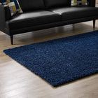 Modway - Enyssa Solide Tapis 5 pi l x 8 pi L Shag Area - Marine-100% polypropylène