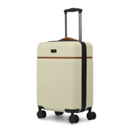 Bugatti - Valise de cabine à coque rigide 18.50po de la collection Cannes - Crème-Fabriqué en ABS/PC léger et résistant avec garniture en PU