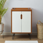 Modway - Energize 24" Armoire de toilette de salle de bain (lavabo non inclus) - Blanc cerise-Pieds métalliques en épingle à cheveux