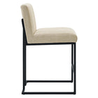Modway - Indulge Chenal Touffé Tissu Tabouret de comptoir - Beige-Base de traîneau