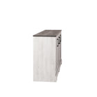 Prepac - Table console Rustic Ridge 4 portes 66 po avec rangement, buffet avec étagères - Blanc vieilli-8