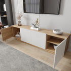 Nexera - Meuble TV Riva, 72 po, Érable naturel et blanc-7