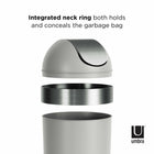 Umbra - Poubelle Umbra Venti-Grande capacite de 16,5 gallons (62 L) : Venti fonctionne avec des sacs à ordures de 20 gal (75 L) ou 24 gal (90 L), y compris des sacs à cordon et à raba