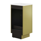 Modway - Quantum 18" Vanette de salle de bain - Or blanc-Bassin d’évier en céramique