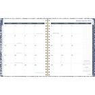 Cambridge - Agenda hebdomadaire/mensuel Block Print 2025 - 11 po H x 8 1/2 po l - Bleu - Bilingue-Un mois sur 2 pages avec blocs quotidiens, une section de notes et des calendriers de référence des mois passés / futurs 