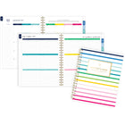 AT-A-GLANCE - Agenda scolaire hebdomadaire/mensuel Happy Stripe Emily Ley 2024-2025 - 8 3/8 po x 11 po -multicolore - bilingue-12 pages mensuelles avec onglet pour passer rapidement à n'importe quelle date