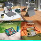 Logitech Combo Touch iPad Air 13" (M3/M2) 2024 Étui Clavier - Gris Oxford - Anglais-Utilise un emballage responsable à base de papier certifié FSC 