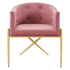 Modway - Savour Performance Velvet Fauteuil à manger d’accent Ensemble de 2 - Rose poussiéreuse-Capacité du poids de la chaise : 300 lbs.